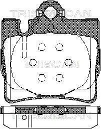 Bremsbelagsatz, Scheibenbremse Hinterachse TRISCAN 8110 23025 Bild Bremsbelagsatz, Scheibenbremse Hinterachse TRISCAN 8110 23025