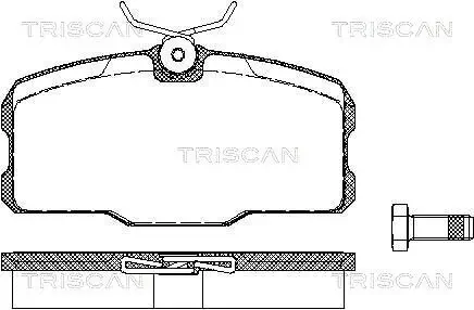 Bremsbelagsatz, Scheibenbremse TRISCAN 8110 23035