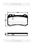 Bremsbelagsatz, Scheibenbremse TRISCAN 8110 23039