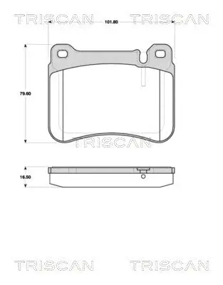 Bremsbelagsatz, Scheibenbremse TRISCAN 8110 23050