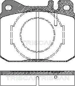 Bremsbelagsatz, Scheibenbremse TRISCAN 8110 23238