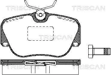 Bremsbelagsatz, Scheibenbremse TRISCAN 8110 23936