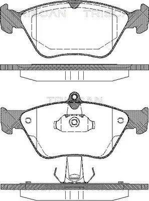 Bremsbelagsatz, Scheibenbremse Vorderachse TRISCAN 8110 24001 Bild Bremsbelagsatz, Scheibenbremse Vorderachse TRISCAN 8110 24001