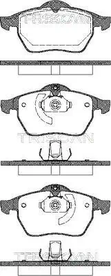 Bremsbelagsatz, Scheibenbremse TRISCAN 8110 24002