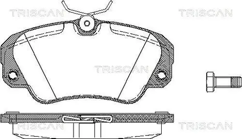 Bremsbelagsatz, Scheibenbremse Vorderachse TRISCAN 8110 24005 Bild Bremsbelagsatz, Scheibenbremse Vorderachse TRISCAN 8110 24005