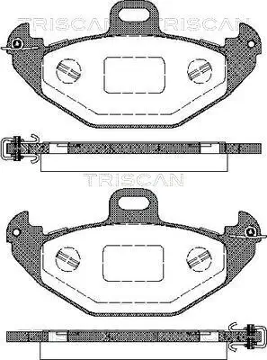 Bremsbelagsatz, Scheibenbremse Hinterachse TRISCAN 8110 25007 Bild Bremsbelagsatz, Scheibenbremse Hinterachse TRISCAN 8110 25007
