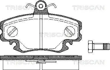 Bremsbelagsatz, Scheibenbremse TRISCAN 8110 25010