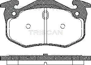 Bremsbelagsatz, Scheibenbremse TRISCAN 8110 25018