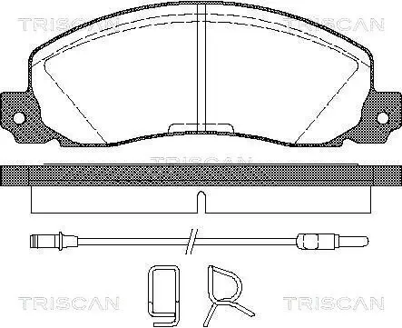 Bremsbelagsatz, Scheibenbremse TRISCAN 8110 25846