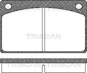 Bremsbelagsatz, Scheibenbremse TRISCAN 8110 27602 Bild Bremsbelagsatz, Scheibenbremse TRISCAN 8110 27602