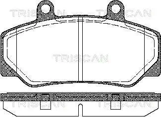 Bremsbelagsatz, Scheibenbremse Vorderachse TRISCAN 8110 27935 Bild Bremsbelagsatz, Scheibenbremse Vorderachse TRISCAN 8110 27935