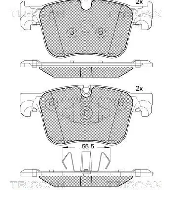 Bremsbelagsatz, Scheibenbremse TRISCAN 8110 28063
