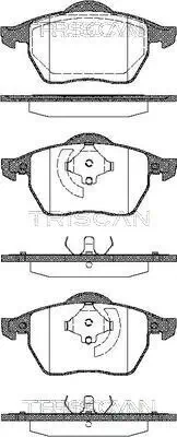 Bremsbelagsatz, Scheibenbremse Vorderachse TRISCAN 8110 29005 Bild Bremsbelagsatz, Scheibenbremse Vorderachse TRISCAN 8110 29005