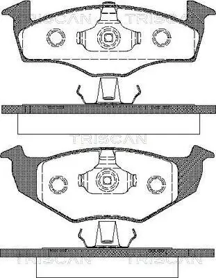 Bremsbelagsatz, Scheibenbremse TRISCAN 8110 29009