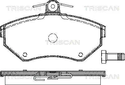 Bremsbelagsatz, Scheibenbremse TRISCAN 8110 29012