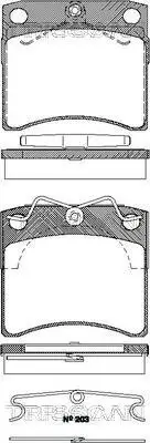 Bremsbelagsatz, Scheibenbremse TRISCAN 8110 29015 Bild Bremsbelagsatz, Scheibenbremse TRISCAN 8110 29015