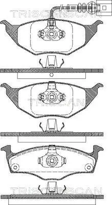 Bremsbelagsatz, Scheibenbremse Vorderachse TRISCAN 8110 29037