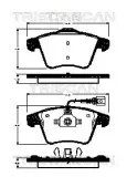 Bremsbelagsatz, Scheibenbremse TRISCAN 8110 29055