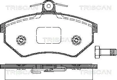 Bremsbelagsatz, Scheibenbremse TRISCAN 8110 29986