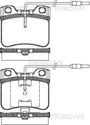 Bremsbelagsatz, Scheibenbremse Vorderachse TRISCAN 8110 38932 Bild Bremsbelagsatz, Scheibenbremse Vorderachse TRISCAN 8110 38932