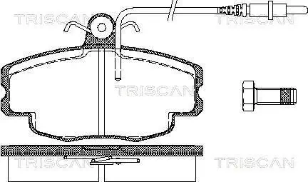 Bremsbelagsatz, Scheibenbremse TRISCAN 8110 38982