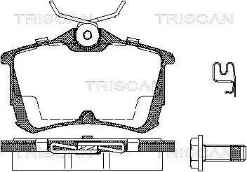 Bremsbelagsatz, Scheibenbremse Hinterachse TRISCAN 8110 40006