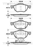 Bremsbelagsatz, Scheibenbremse TRISCAN 8110 40010