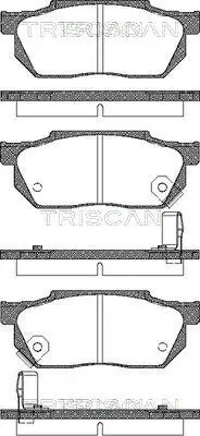 Bremsbelagsatz, Scheibenbremse TRISCAN 8110 40884