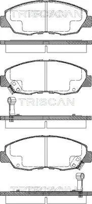 Bremsbelagsatz, Scheibenbremse Vorderachse TRISCAN 8110 40972 Bild Bremsbelagsatz, Scheibenbremse Vorderachse TRISCAN 8110 40972