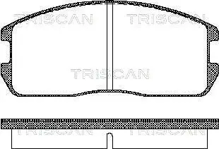 Bremsbelagsatz, Scheibenbremse Vorderachse TRISCAN 8110 42832 Bild Bremsbelagsatz, Scheibenbremse Vorderachse TRISCAN 8110 42832