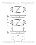 Bremsbelagsatz, Scheibenbremse TRISCAN 8110 43035