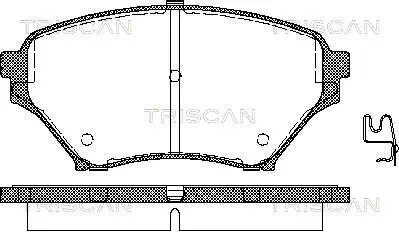 Bremsbelagsatz, Scheibenbremse TRISCAN 8110 50019 Bild Bremsbelagsatz, Scheibenbremse TRISCAN 8110 50019