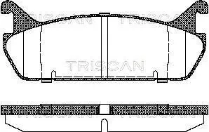 Bremsbelagsatz, Scheibenbremse Hinterachse TRISCAN 8110 50020 Bild Bremsbelagsatz, Scheibenbremse Hinterachse TRISCAN 8110 50020