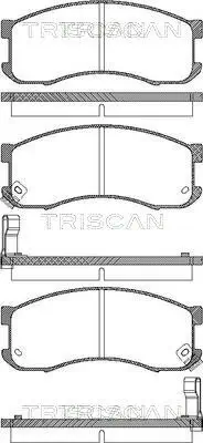 Bremsbelagsatz, Scheibenbremse TRISCAN 8110 50165