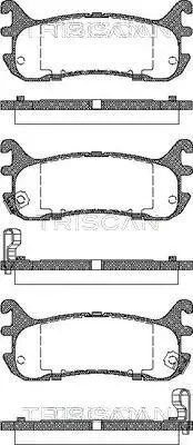 Bremsbelagsatz, Scheibenbremse Hinterachse TRISCAN 8110 50185