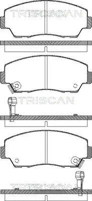 Bremsbelagsatz, Scheibenbremse TRISCAN 8110 50872