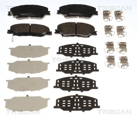 Bremsbelagsatz, Scheibenbremse Vorderachse Vorderachse TRISCAN 8110 60004