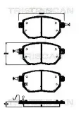 Bremsbelagsatz, Scheibenbremse TRISCAN 8110 68178