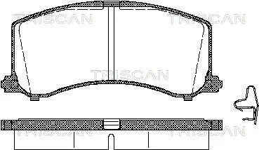 Bremsbelagsatz, Scheibenbremse TRISCAN 8110 69003 Bild Bremsbelagsatz, Scheibenbremse TRISCAN 8110 69003