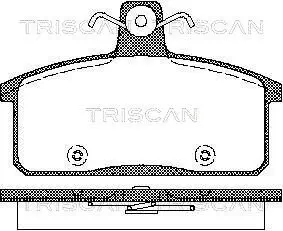 Bremsbelagsatz, Scheibenbremse TRISCAN 8110 69012