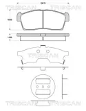 Bremsbelagsatz, Scheibenbremse TRISCAN 8110 69015