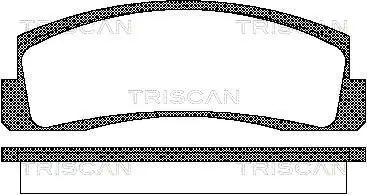 Bremsbelagsatz, Scheibenbremse TRISCAN 8110 70124