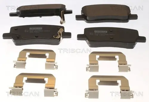 Bremsbelagsatz, Scheibenbremse Hinterachse TRISCAN 8110 81001