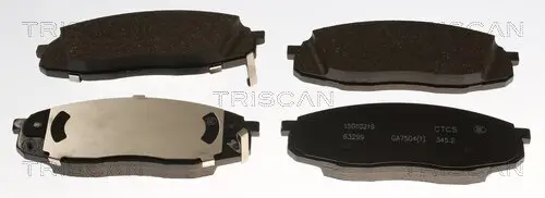 Bremsbelagsatz, Scheibenbremse Vorderachse TRISCAN 8110 83006