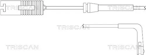 Warnkontakt, Bremsbelagverschleiß Hinterachse TRISCAN 8115 11016