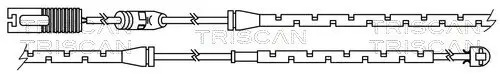 Warnkontakt, Bremsbelagverschleiß Hinterachse TRISCAN 8115 11020