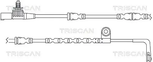 Warnkontakt, Bremsbelagverschleiß Vorderachse TRISCAN 8115 17012