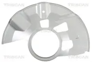 Spritzblech, Bremsscheibe Vorderachse links TRISCAN 8125 50101