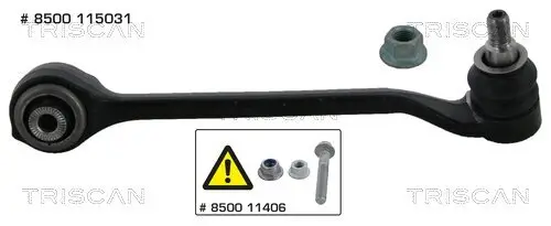 Lenker, Radaufhängung Vorderachse rechts außen hinten unten TRISCAN 8500 115031 Bild Lenker, Radaufhängung Vorderachse rechts außen hinten unten TRISCAN 8500 115031