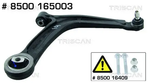 Lenker, Radaufhängung Vorderachse rechts außen unten TRISCAN 8500 165003 Bild Lenker, Radaufhängung Vorderachse rechts außen unten TRISCAN 8500 165003